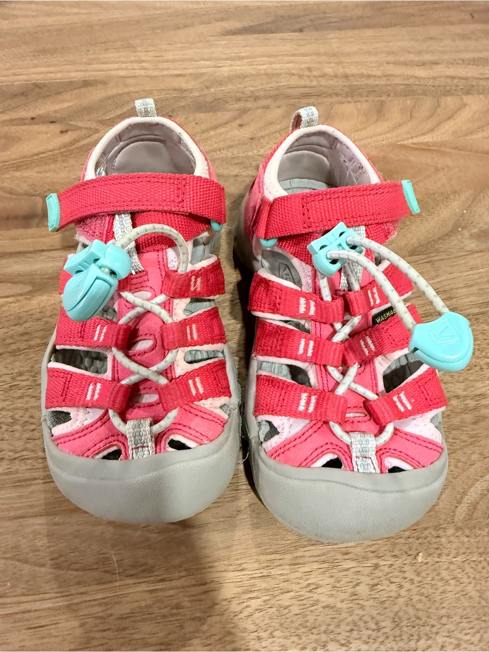 Keen Pink Outdoor Sandal Sneakers with Aqua Toggle